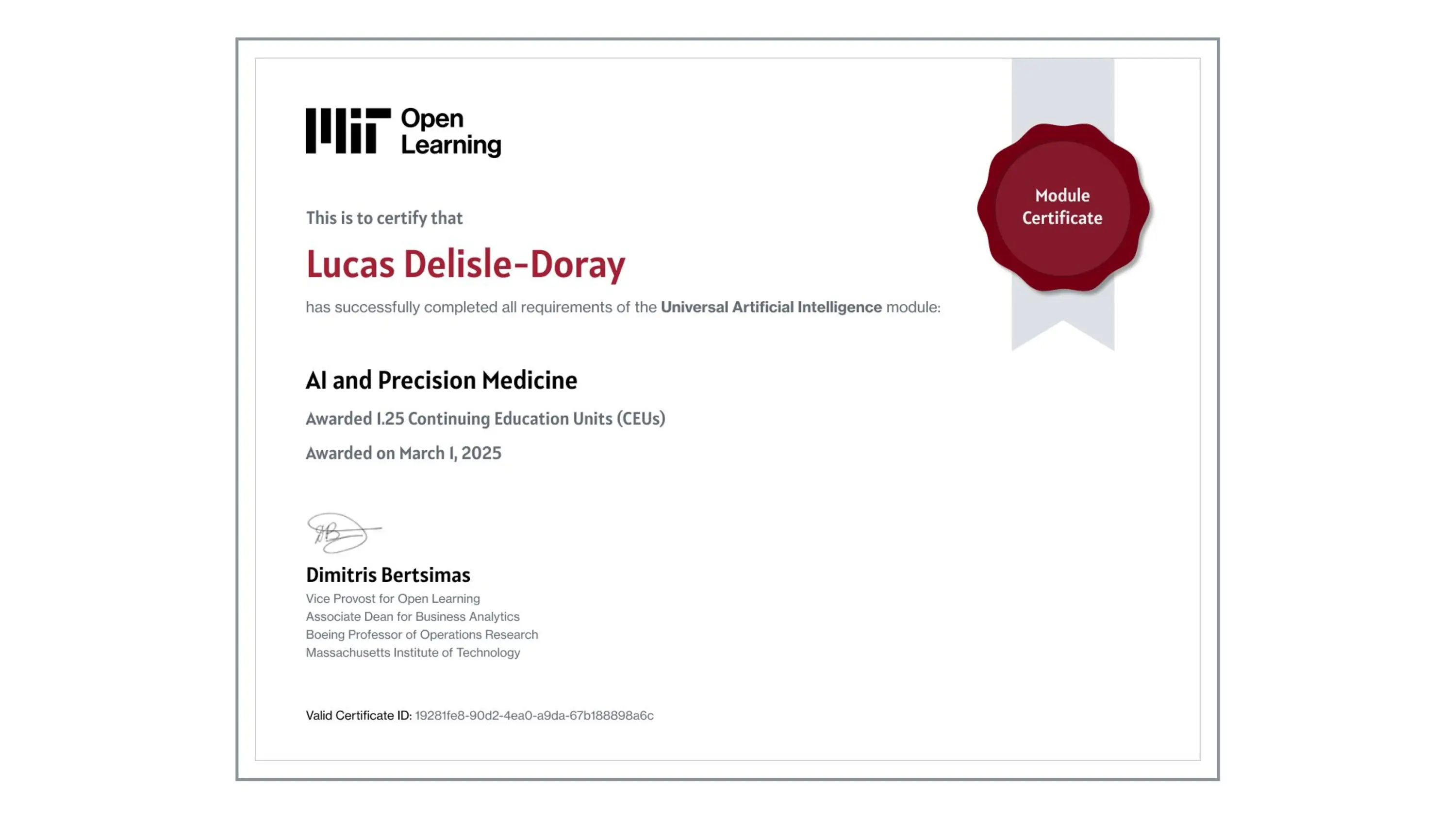 Certificate image